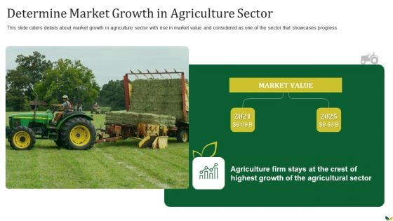 Agribusiness Determine Market Growth In Agriculture Sector Background PDF