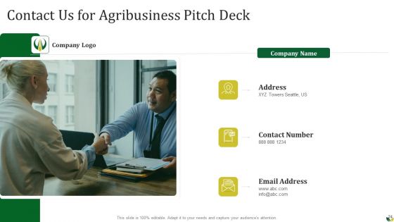 Agribusiness Pitch Deck Ppt PowerPoint Presentation Complete Deck With Slides