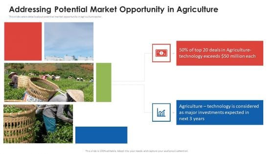 Agribusiness Startup Addressing Potential Market Opportunity In Agriculture Template PDF