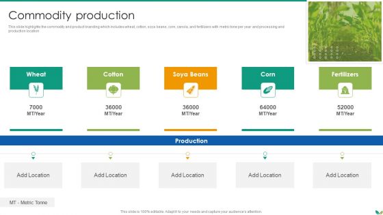 Agricultural Business Company Profile Commodity Production Introduction PDF