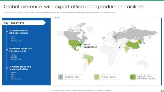 Agricultural Business Company Profile Global Presence With Export Offices And Production Facilities Professional PDF Agricultural Business Company Profile Global Presence With Export Offices And Production Facilities Professional PDF