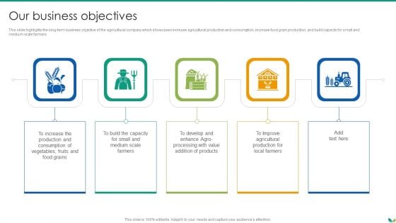 Agricultural Business Company Profile Our Business Objectives Themes PDF Agricultural Business Company Profile Our Business Objectives Themes PDF