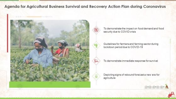Agricultural Business Survival And Recovery Action Plan During Coronavirus Ppt PowerPoint Presentation Complete With Slides