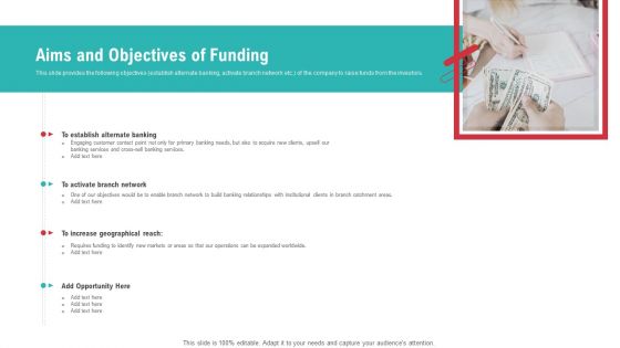 Aims And Objectives Of Funding Ppt Inspiration Aids PDF