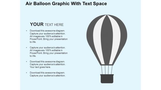 Air Balloon Graphic With Text Space Powerpoint Templates