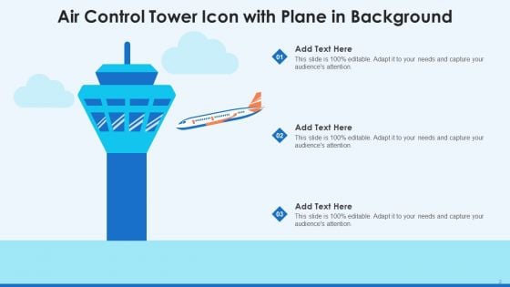 Air Control Tower Icon Ppt PowerPoint Presentation Complete Deck With Slides