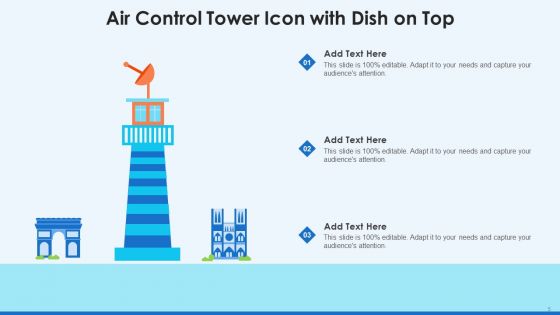 Air Control Tower Icon Ppt PowerPoint Presentation Complete Deck With Slides