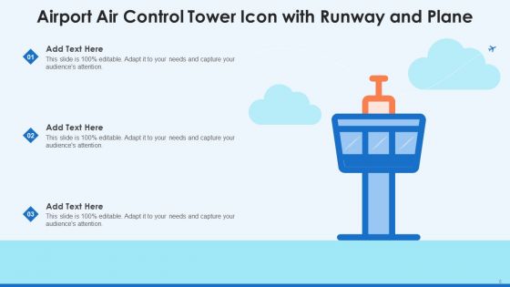 Air Control Tower Icon Ppt PowerPoint Presentation Complete Deck With Slides