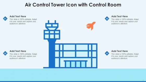 Air Control Tower Icon Ppt PowerPoint Presentation Complete Deck With Slides