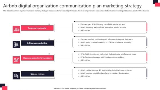 Airbnb Digital Organization Communication Plan Marketing Strategy Designs PDF Airbnb Digital Organization Communication Plan Marketing Strategy Designs PDF