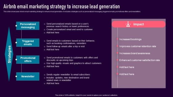 Airbnb Email Marketing Strategy To Increase Lead Generation Sample PDF Airbnb Email Marketing Strategy To Increase Lead Generation Sample PDF