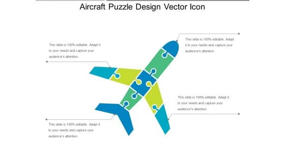 Aircraft Puzzle Design Vector Icon Ppt PowerPoint Presentation File Sample PDF