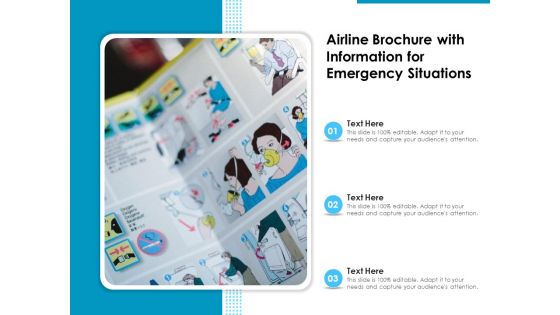 Airline Brochure With Information For Emergency Situations Ppt PowerPoint Presentation Professional Example PDF