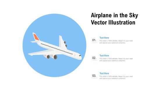 Airplane In The Sky Vector Illustration Ppt PowerPoint Presentation Slides Background Image