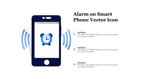 Alarm On Smart Phone Vector Icon Ppt PowerPoint Presentation Slides Example PDF