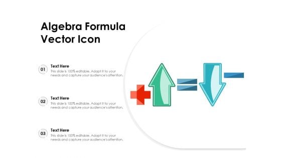 Algebra Formula Vector Icon Ppt PowerPoint Presentation Gallery Outline PDF