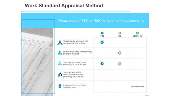 All About HRM Work Standard Appraisal Method Ppt Slides Designs Download PDF All About HRM Work Standard Appraisal Method Ppt Slides Designs Download PDF