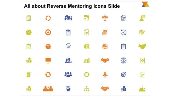 All About Reverse Mentoring Icons Slide Ppt PowerPoint Presentation Styles Templates PDF
