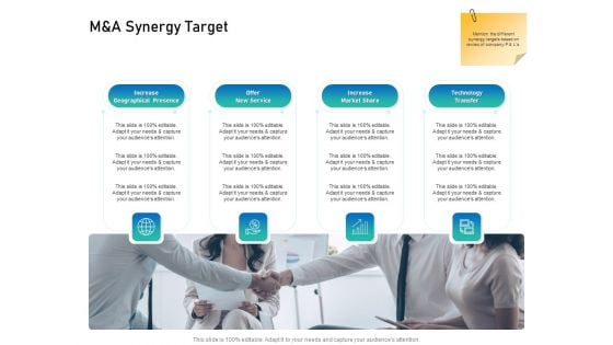 Alliance Evaluation M And A Synergy Target Ppt Portfolio Maker PDF