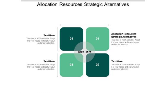 Allocation Resources Strategic Alternatives Ppt PowerPoint Presentation Infographics Show Cpb