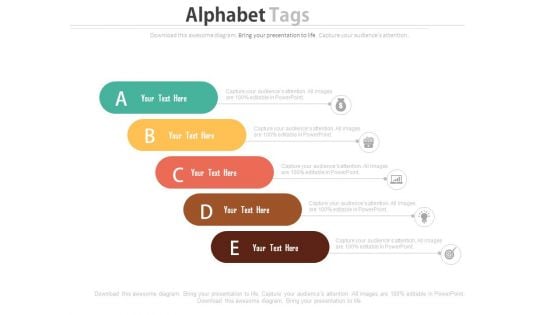 Alphabet Steps For Financial Strategy Analysis Powerpoint Slides