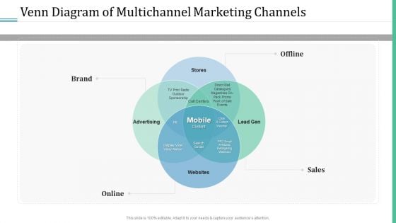 Alternative Distribution Advertising Platform Venn Diagram Of Multichannel Marketing Channels Professional PDF