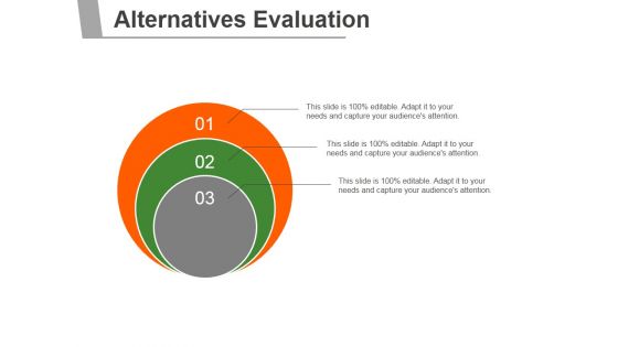 Alternatives Evaluation Ppt PowerPoint Presentation Ideas