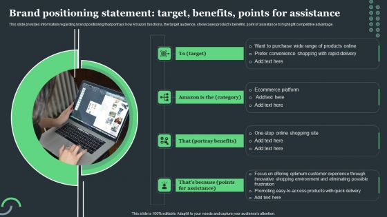 Amazon Tactical Plan Brand Positioning Statement Target Benefits Points For Assistance Professional PDF