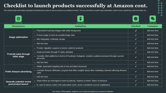 Amazon Tactical Plan Checklist To Launch Products Successfully At Amazon Microsoft PDF
