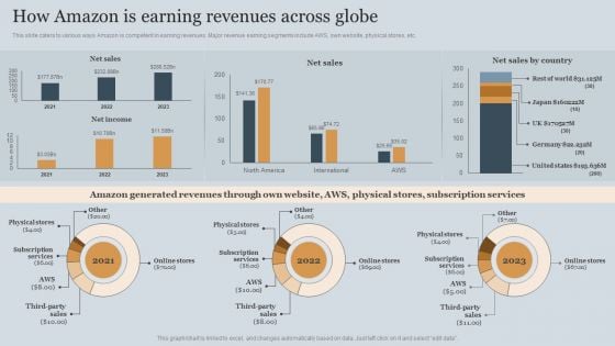 Amazons Business Success Story Strategic Plan How Amazon Is Earning Revenues Across Globe Template PDF