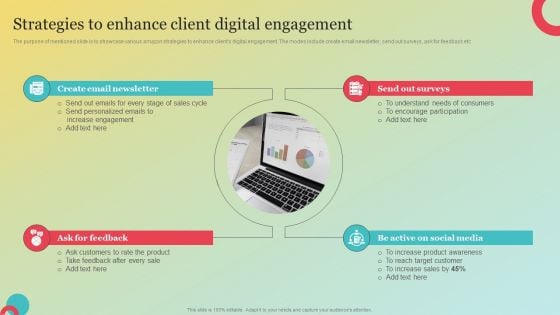 Amazons Marketing Plan To Improve Customer Engagement Strategies To Enhance Client Graphics PDF