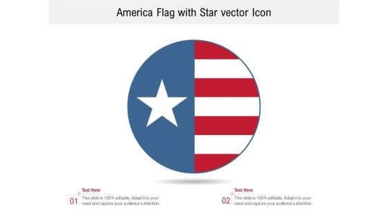 America Flag With Star Vector Icon Ppt PowerPoint Presentation Icon Pictures PDF