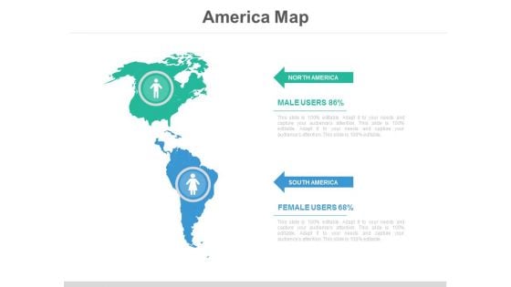 America Map Ppt Slide