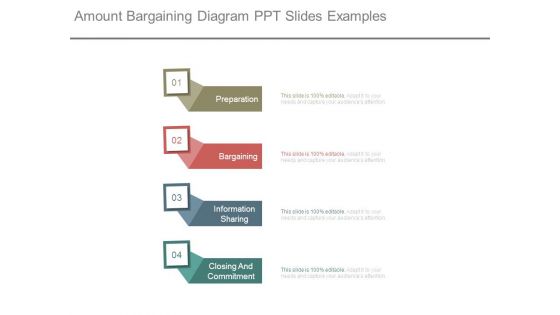 Amount Bargaining Diagram Ppt Slides Examples