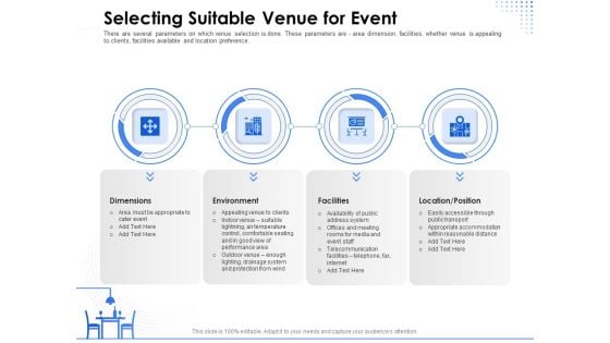 Amusement Event Coordinator Selecting Suitable Venue For Event Ppt PowerPoint Presentation Layouts Introduction PDF