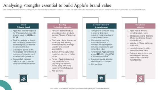 Analysing Strengths Essential To Build Apples Brand Value Introduction PDF