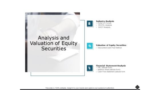 Analysis And Valuation Of Equity Securities Ppt PowerPoint Presentation Icon Slide Portrait