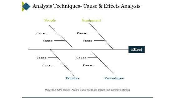 Analysis Techniques Cause And Effects Analysis Ppt PowerPoint Presentation Pictures Slide Download