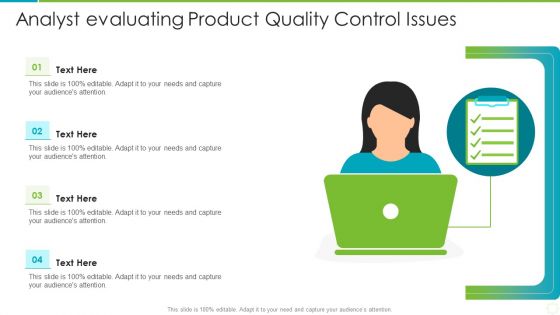 Analyst Evaluating Product Quality Control Issues Summary PDF