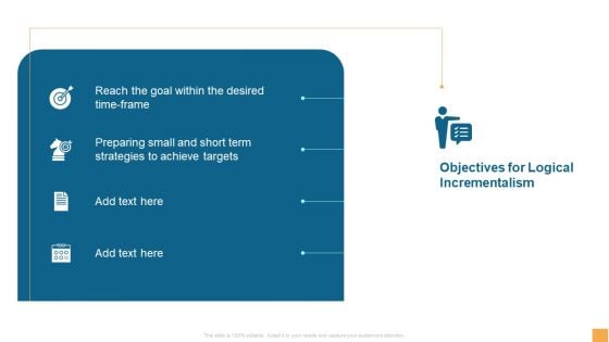 Analytical Incrementalism Objectives For Logical Incrementalism Ppt Styles Structure PDF