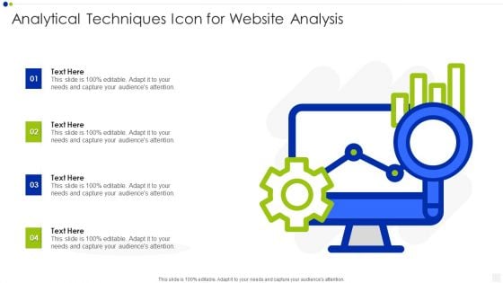 Analytical Techniques Icon For Website Analysis Infographics PDF