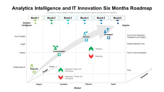 Analytics Intelligence And IT Innovation Six Months Roadmap Inspiration