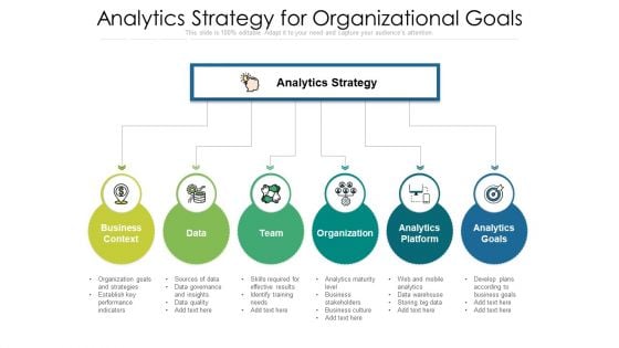 Analytics Strategy For Organizational Goals Clipart PDF