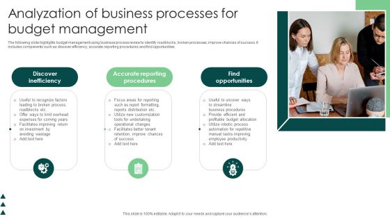 Analyzation Of Business Processes For Budget Management Brochure PDF