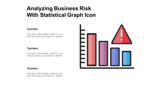 Analyzing Business Risk With Statistical Graph Icon Ppt PowerPoint Presentation Outline Portfolio PDF