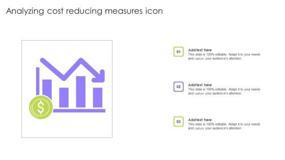 Analyzing Cost Reducing Measures Icon Ideas PDF