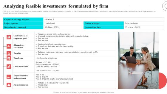 Analyzing Feasible Investments Formulated By Firm Demonstration PDF