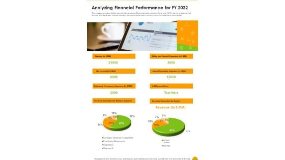 Analyzing Financial Performance For FY 2022 One Pager Documents