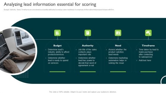 Analyzing Lead Information Essential For Scoring Managing Sales Pipeline Health Information PDF