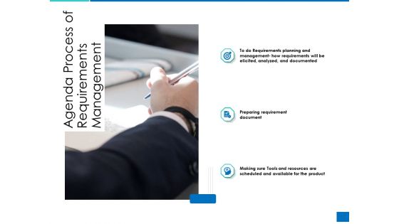 Analyzing Requirement Management Process Agenda Process Of Requirements Management Mockup PDF